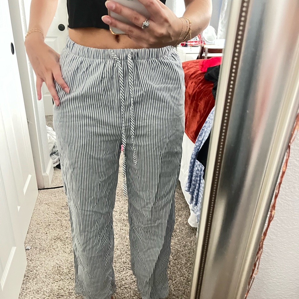 Source Unknown Striped Black and White Pants